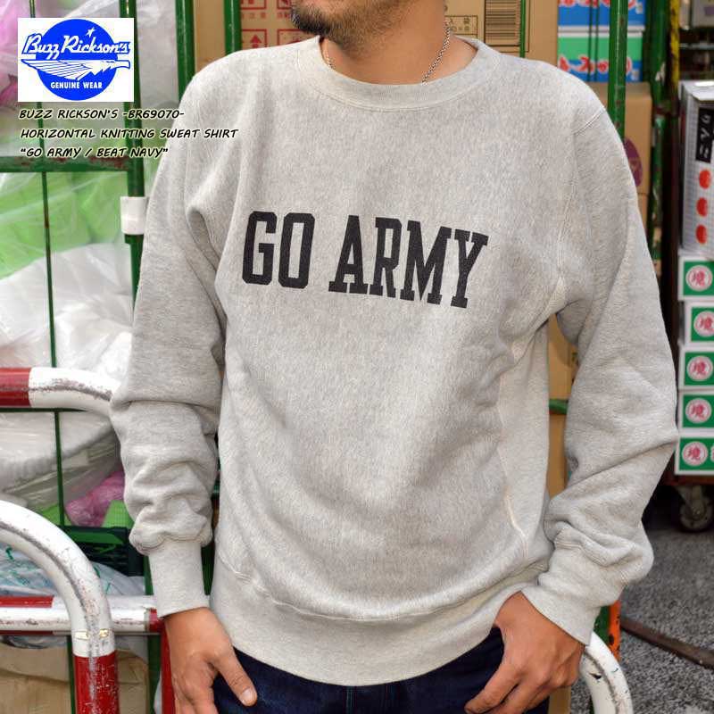 東洋エンタープライズBUZZ RICKSON'S バズリクソンズ"BR69070"HORIZONTAL KNITTING SWEAT SHIRTS “GO ARMY BEAT NAVY”ホリゾンタル・ニッティング スウェットシャツ