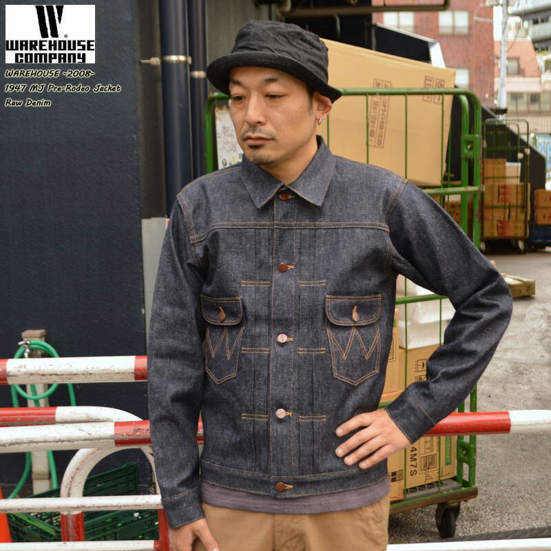 WAREHOUSE ウエアハウス "2008"1947 MJ Pre-Rodeo Jacketデニムジャケット ジージャン Gジャン デニム セルビッチ セルビッジ