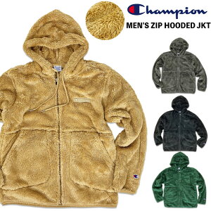 ＼超得スーパーセール開催!!／【2023秋冬新作】【SALE★15%OFF】Champion チャンピオン ジップフーデッドジャケット ボア メンズ シェルパ フリース フード 抗菌 防臭 パーカー 静電ケア カジュアル もこもこ 防寒 リニューアル C3-Y615