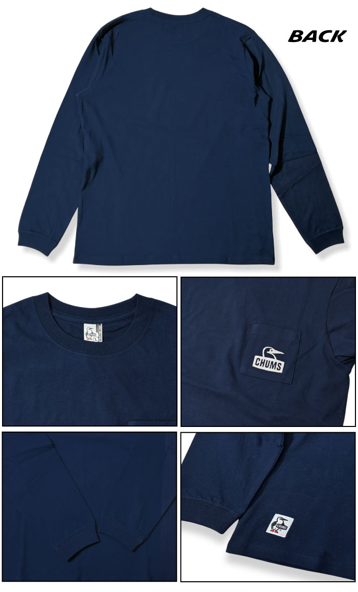 【セール10%OFF】CHUMS チャムス ブービーフェイスポケットブラッシュド長袖Tシャ...