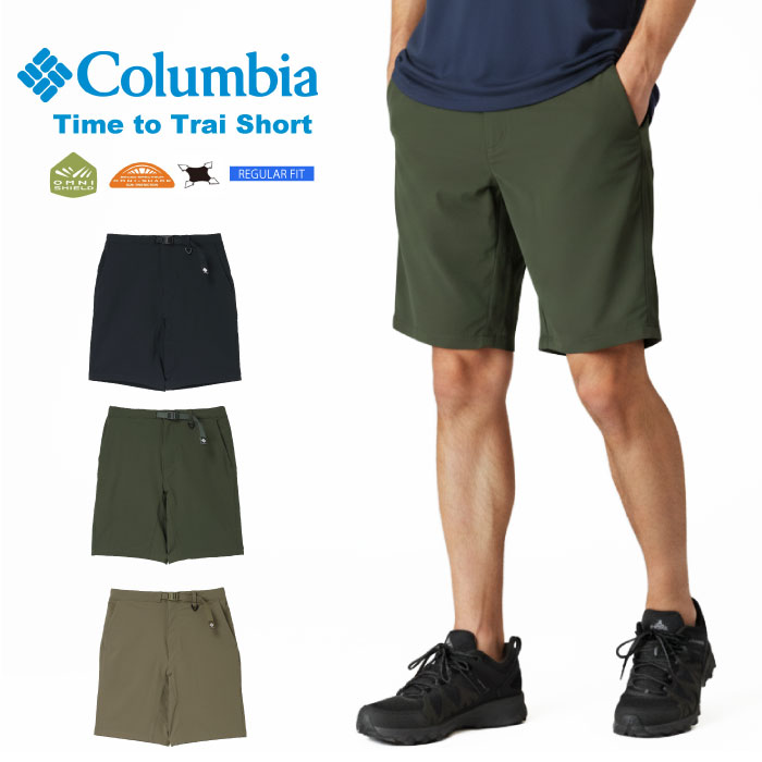 Climbing Shorts - 【セール5%OFF】 Columbia コロンビア ショートパンツ タイムトゥトレイルショーツ メンズ 撥水 防汚 速乾 紫外線防止 UVカット ストレッチ ハーフパンツ 半ズボン 短パン イージーパンツ アウトドア 登山 ハイキング ビーチ 海 山 川 スポーツ フェス XE3610 メール便対応