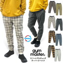 \決算セール!/【SALE★21%OFF】gym master ジムマスター リバーシブルチェックテーパードパンツ 2WAY メンズ レディース フランネル 無...