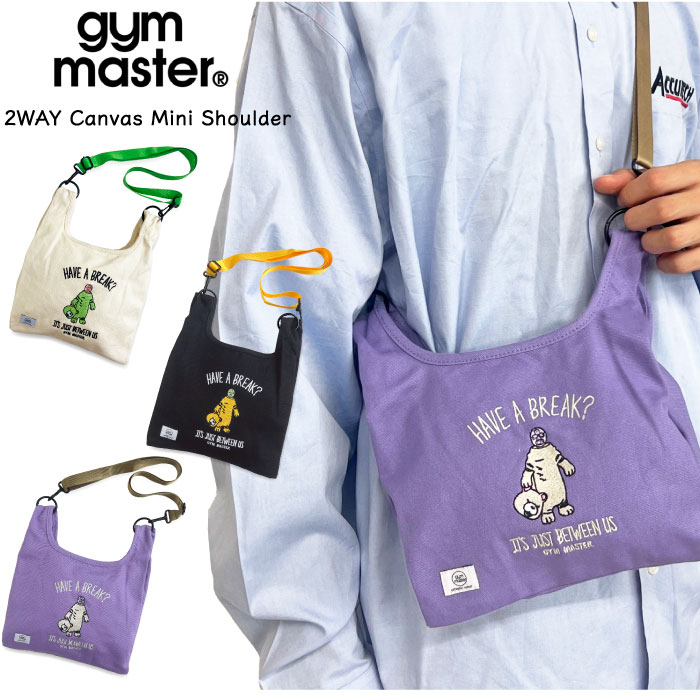 【ゆうパケット1点まで送料無料】gym master ジムマスター 2WAY刺繍キャンバスミニショルダーバッグ ミ..