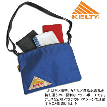 【SALE★10％OFF】【ゆうパケット1点まで送料無料】KELTY ケルティー ヴィンテージフラットポーチ VINTAGE FLAT POUCH S ショルダーバッグ サコッシュ コーデュラナイロン 通勤 通学 2592144 YPC