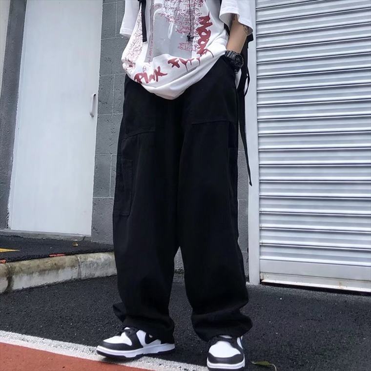 乐天商城 - サルエルパンツ おしゃれ モード ゆったり 大きめ カジュアル ストリート系 韓国 パンツ デニム メンズ ファッション 春 夏 秋 冬 メンズファッション