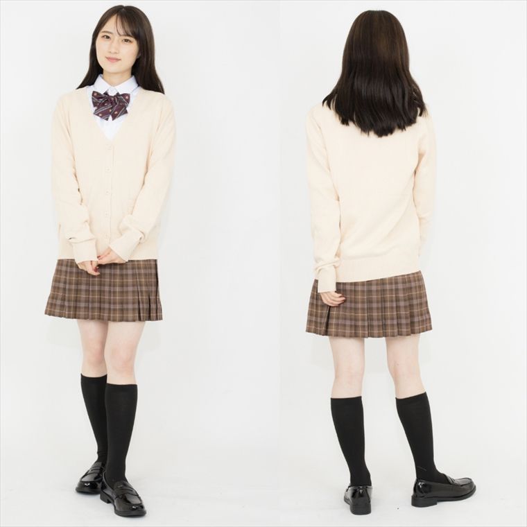 スクールカーディアン ゆったり 女子 レディース カーディガン 高校生 大きいサイズ 春 夏 学生服 制服 厚手 綿 コットン ブラック ネイビー