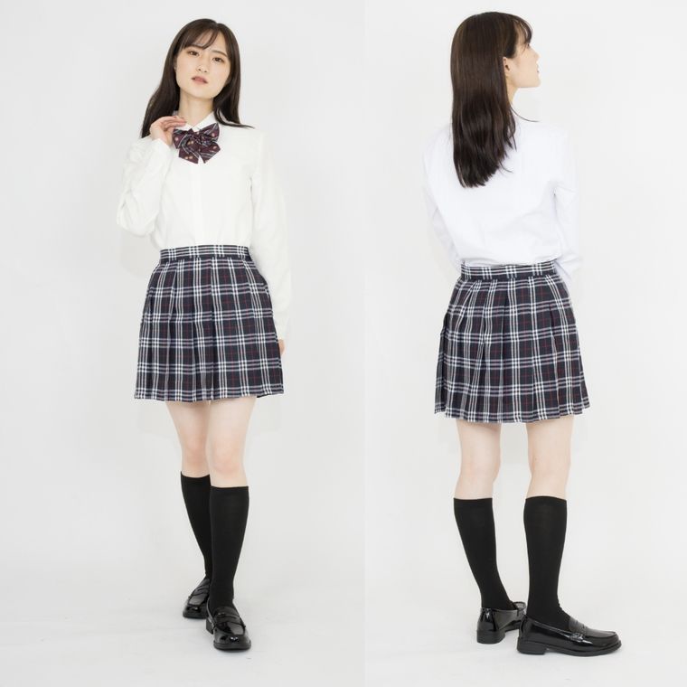 スクールスカート 正統派 制服 女子高生 通学 学生服 中学 無地 チェックプリーツスカートXS〜XXXL 3