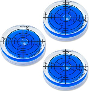 水平器 水準器 3個セット 【DIYアドバイザー推薦】小型 丸形 ミニ 目盛り付き アナログ 傾斜 測定 レベラー leveler 工具 取り付け