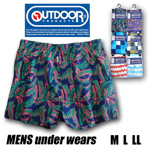 メンズ トランクス OUTDOOR アウトドア 紳士下着 パンツ M L LL 綿100％ チェック コットン 前開き 男性 MENS 父の日 プレゼント