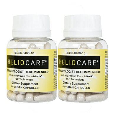 【海外通販 正規品 日時指定不可】ヘリオケア (アメリカ版) 60錠 2本 HelioCareAntioxidantFormula≪US市場向け商品≫：国際郵便書留発送