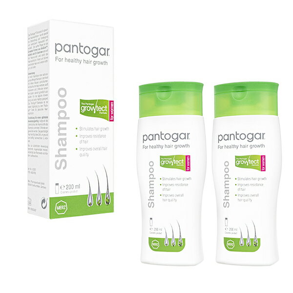 パントガール　フォーヘルシーヘアグロースシャンプー 女性用 200ml 2本Pantogar For Healthy Hair Growth Shampoo For Women：ヤマト国際便発送