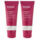 【海外通販・正規品・日時指定不可】ビビスカル ゴージャスグロースシャンプー 250ml 2本 Viviscal パンテノール プロビタミンB5 ビオチン ノンシリコン:日通メールプラス便 USA発送