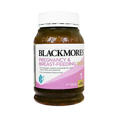 プレグナンシー&ブレストフィーディング・ゴールド 180カプセル　1本　ブラックモアズBlackmores Pregnancy & Breast-Feeding Gold：国際郵便書留発送