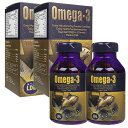 【海外通販 正規品 日時指定不可】Omega3フィッシュオイル 1000mg 100錠 2本セット：ヤマト国際便発送