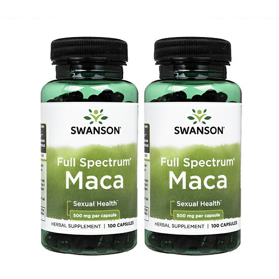 スワンソン　マカ 500mg 100カプセル　2本セット　Swanson Maca国際郵便書留発送