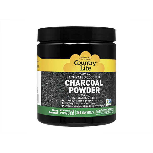 ֡ڳΡʡԲġۥƥ١ȥʥåĥ㥳ѥ 500mg 141.7g 1 ȥ꡼饤 CountryLife Activated Coconut Charcoal Powder ѳúݽα͹ȯפ򸫤