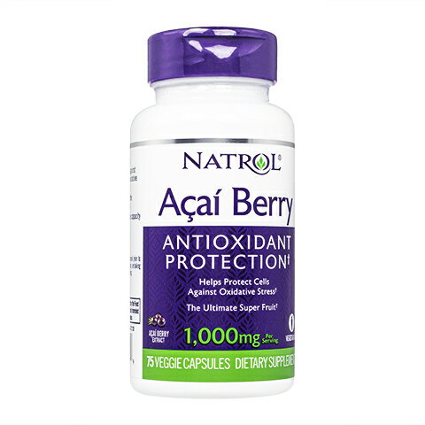 【海外通販・正規品・日時指定不可】ナトロール アサイベリー 1000mg 75錠 1本 Natrol AcaiBerry NTR アサイーベリー：国際郵便書留発送