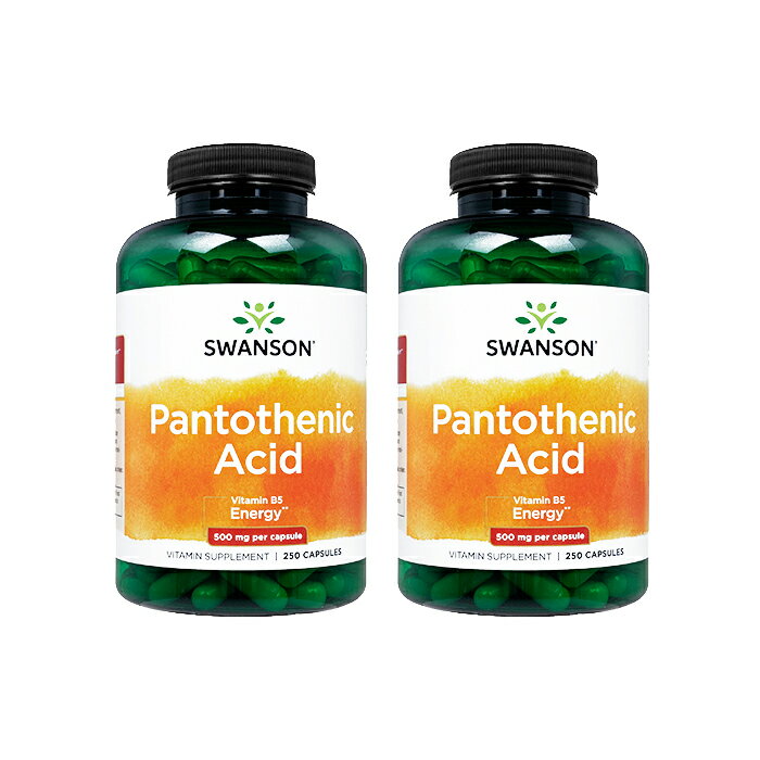 【海外通販・正規品・日時指定不可】スワンソン　パントテン酸500mg250カプセル 2本PantothenicAcid500mg250caps：ヤ…