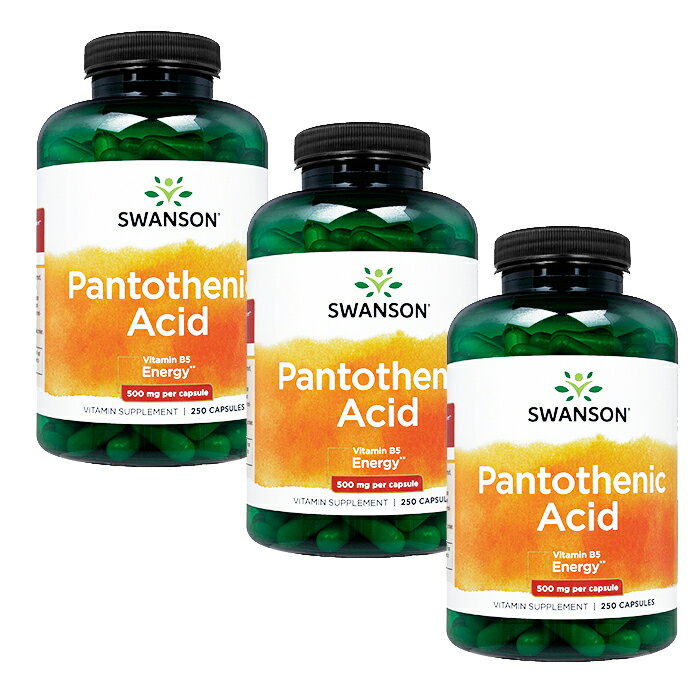 【海外通販・正規品・日時指定不可】スワンソン　パントテン酸500mg250カプセル 3本PantothenicAcid500mg250caps：ヤ…