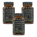 【海外通販・正規品・日時指定不可】アクティベーティッドチャコール 300mg 3本 キキヘルス Kiki-Health Activated Charcoal ヤ...