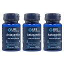 ライフエクステンション　アスタキサンチン with リン脂質 30錠　3本Life Extension Astaxanthin4mg_with_Phospholipids　LE：国際郵便書留発送