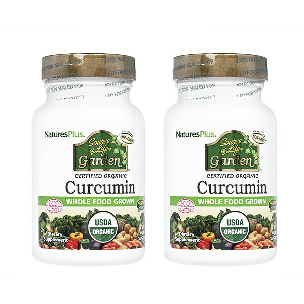 クルクミン 30錠 2本　Nature'sPlus Curcumin オーガニック認証 クルクミノイド 95%含有：国際郵便書留発送