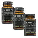 【海外通販・正規品・日時指定不可】クリルオイル 30錠 3本 キキヘルス Kiki-Health オメガ3脂肪酸 EPA DHA リン脂質 コリン アスタキサンチン グルテンフリー:国際郵便書留発送