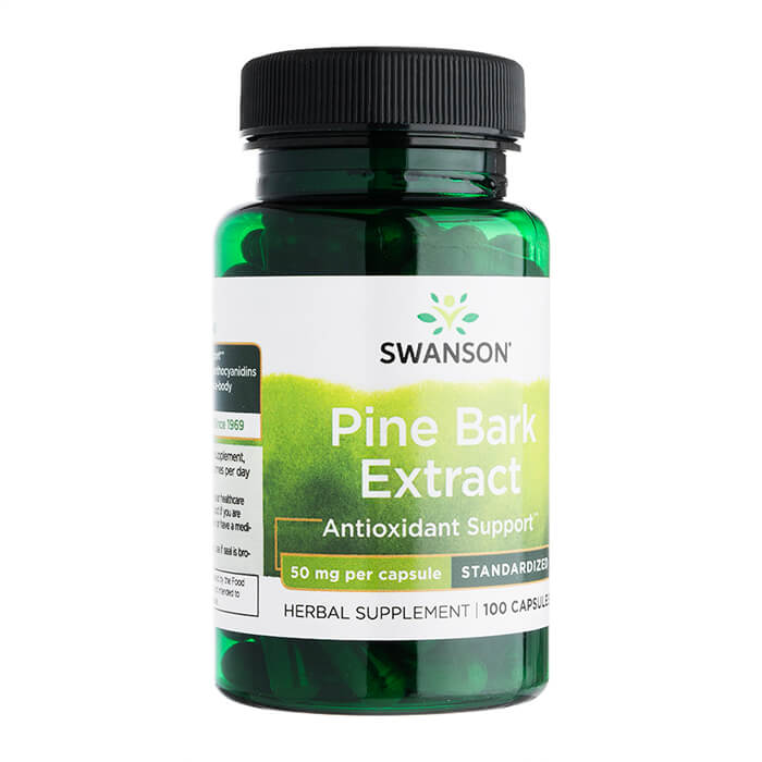 パインバークエクストラクト 50mg 100錠 1本 スワンソン Swanson Pine Bark Extract 松の樹皮エキス プロアントシアニジン 国際郵便書留発送 海外通販 正規品 日時指定不可