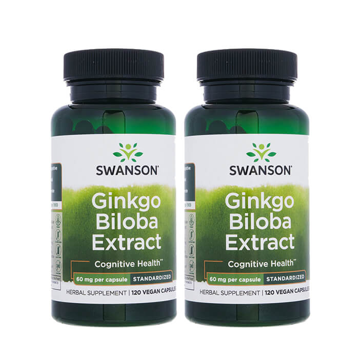 2本 スワンソン ギンコビローバエクストラクト 120錠 Swanson GinkgoBilobaExtract イチョウ葉エキス 国際郵便書留発送 海外通販 正規品 日時指定不可
