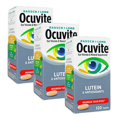 楽天ビューマート【海外通販・正規品・日時指定不可】Ocuvite オキュバイト　ルテイン&アンチオキシダント 120錠 3箱セット Lutein & Antioxidants国際書留郵便発送