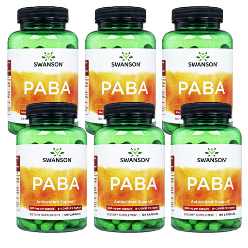【海外通販・正規品・日時指定不可】スワンソン PABA500mg120カプセル 6本 Swanson:ヤマト国際便発送 【海外通販・正規品・日時指定不可】スワンソン PABA500mg120カプセル 6本 Swanson:ヤマト国際便発送