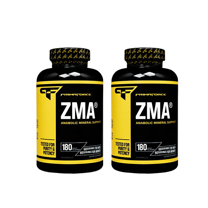 ZMA 180錠 2本 プリマフォース PrimaForce 亜鉛 マグネシウム ビタミンB6：ヤマト国際便発送