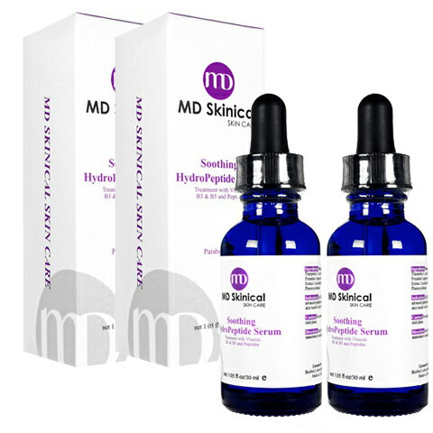 【海外通販 正規品 日時指定不可】2本セット MD Skinical スージングハイドロペプチドセラム 30ml MDSkinical Soothing HydroPeptide Serum ：国際郵便書留発送