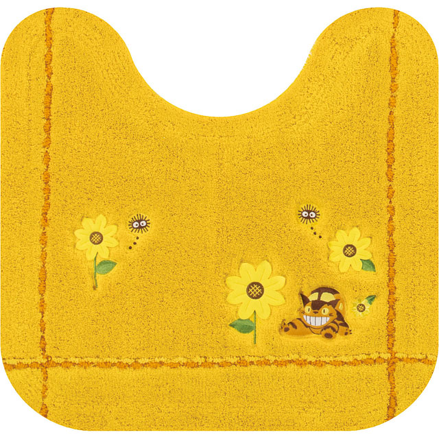 となりのトトロ 花のバス停 トイレマット 58×60 足元マット トイレタリー
