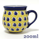 ポーランド食器 陶器 ポーリッシュポタリー りんごイエロー マグカップS 0.2L マニュファクトゥラ社 K67-ALC26 ポーリッシュ ポタリー