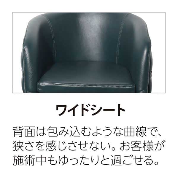 【大型商品】スタイリングチェアCO-01(シート+ベース) ダークグリーン ヘアカッティング サロンチェア 理髪店 椅子 サロンスタイリング 美容機器 デスクチェア オフィスチェア 椅子 チェア 会議室チェア 椅子 疲れない 便利 快適 回転 ひじ掛け テレワーク [3]