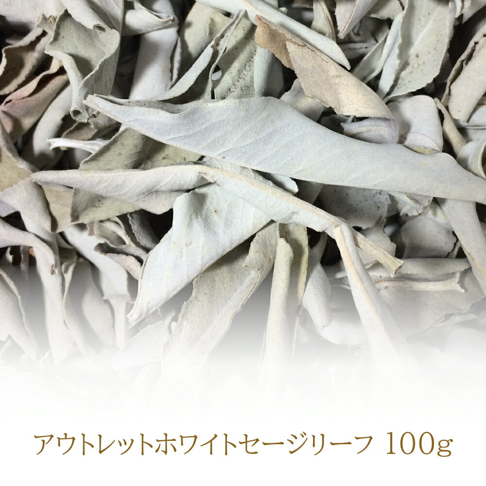 ♪20％割引セール P10倍♪ メール便送料無料 B品 アウトレット ホワイトセージ 浄化用 【100g】 無農薬 カリフォルニア…