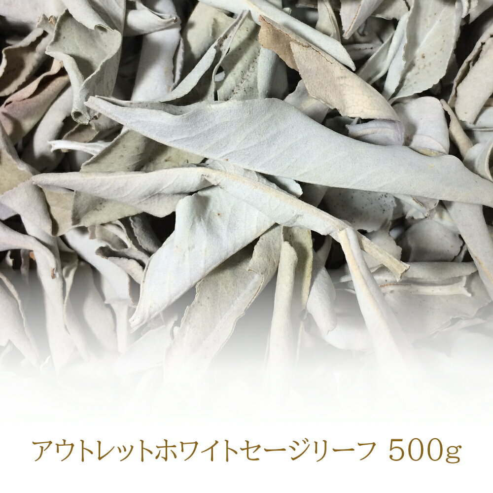 ♪20％割引セール P10倍♪ B品 アウトレット ホワイトセージ 浄化用 【500g】 無農薬 カリフォルニア産 whitesage リー…