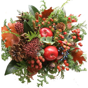 ■BeautifulBoyがお届けする【クリスマス限定商品】!クリスマス実もの系アレンジノエル:トラッドレッド