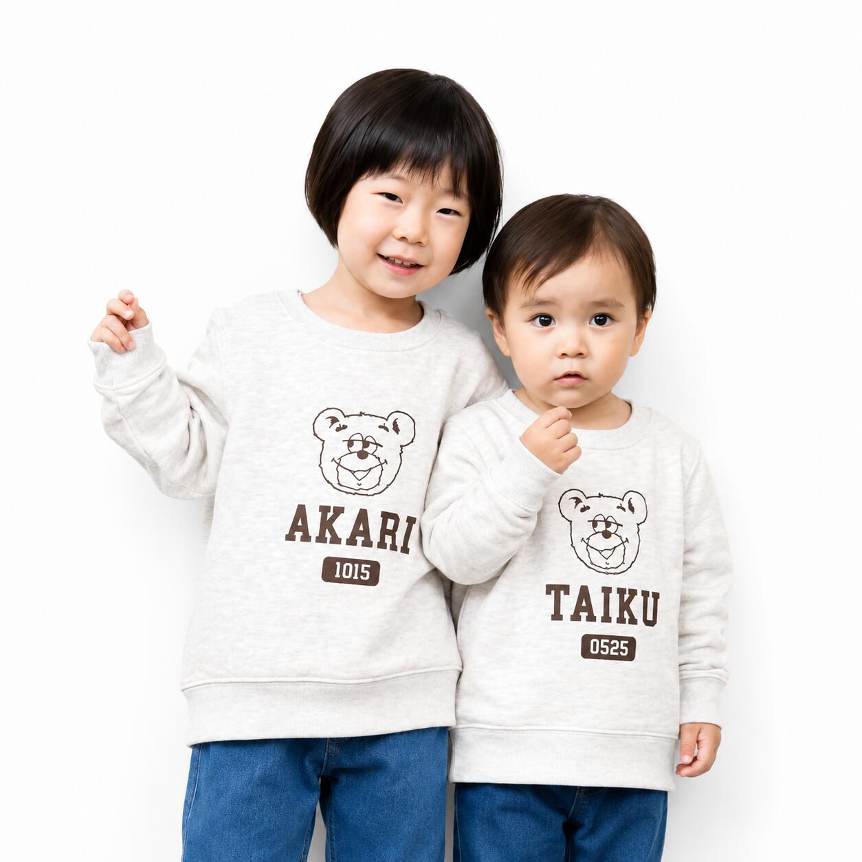 【bear3(name0000)(winter)】名入れトレーナー