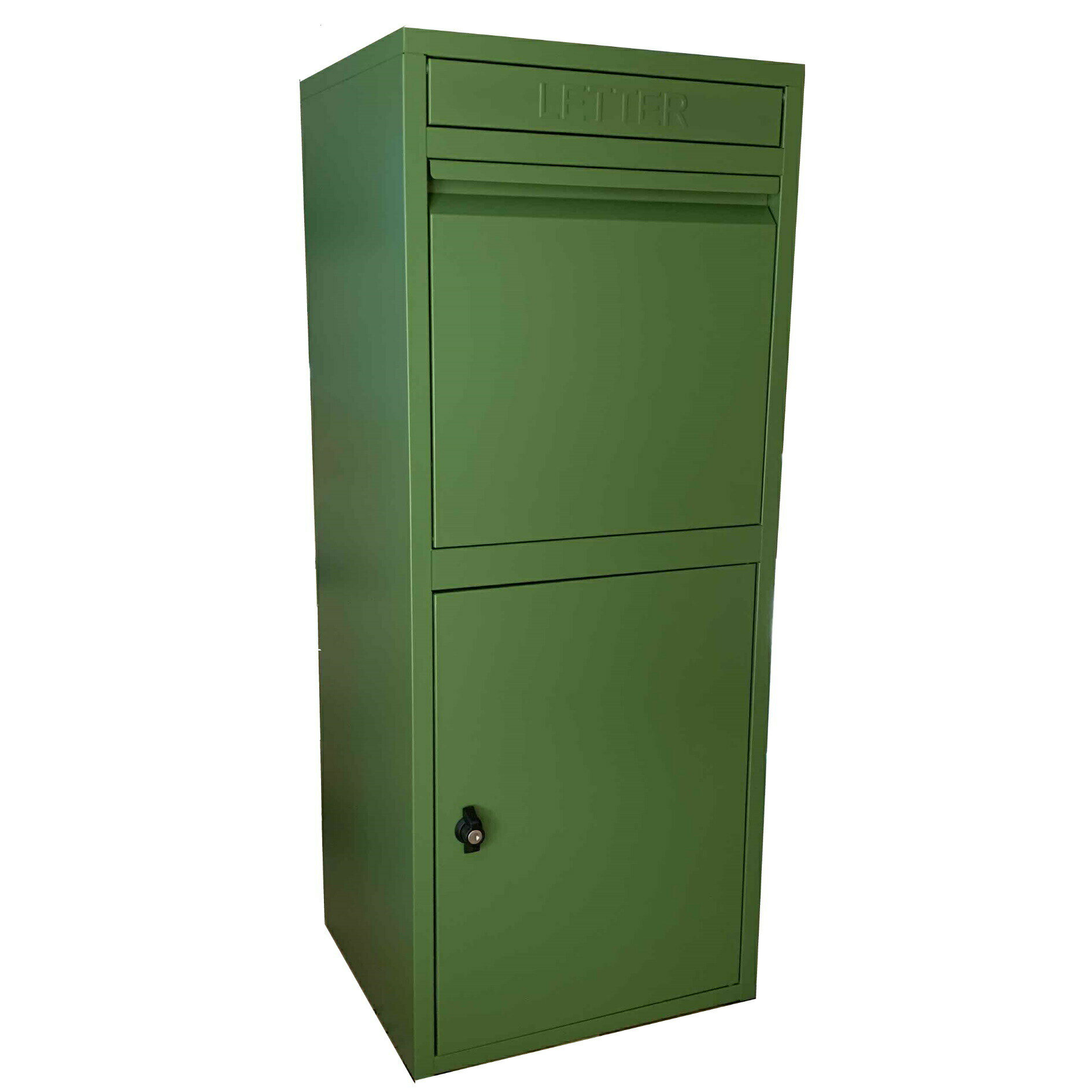 宅配ボックス 大容量郵便ポスト 鍵付き おしゃれ 人気 ビッグサイズ 宅配BOX グリーン緑色 pm4703