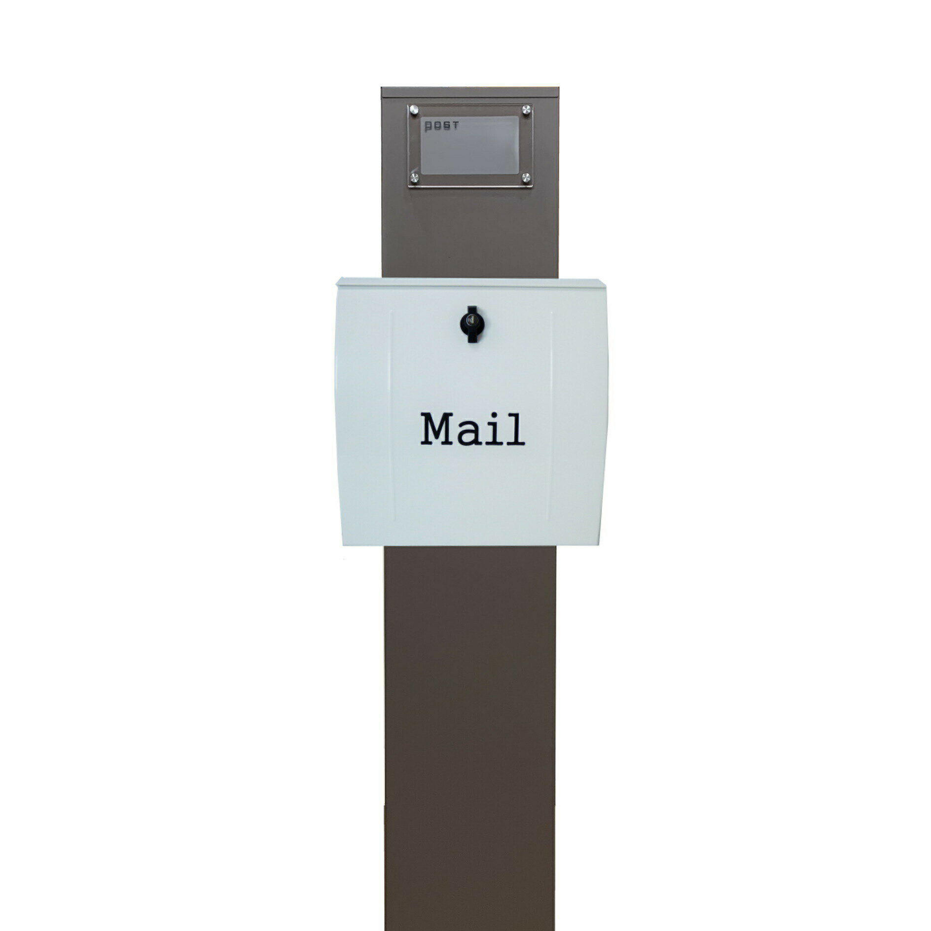 【郵便 ポスト】スタンド型 鍵付き 郵便受け おしゃれ 人気メールボックスホワイト白色ポストpm271s-pm024(訳あり)