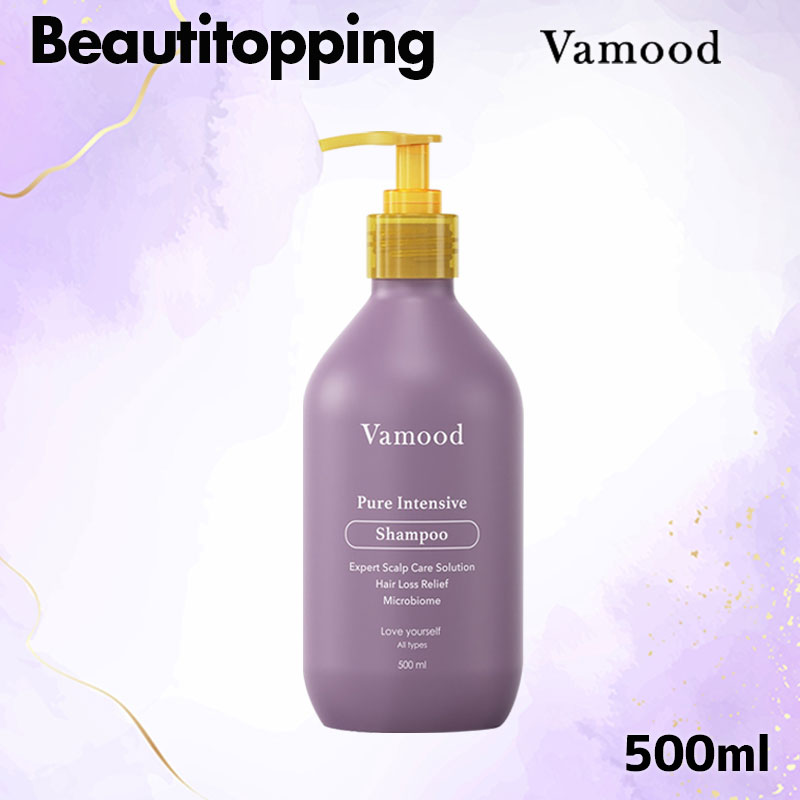 【Vamood公式販売代理店】ヴァムード ピュアインテンシブシャンプー (500ml) ヘア栄養 油水分バランス シルク髪 頭皮ケア 韓国コスメ 海外通販