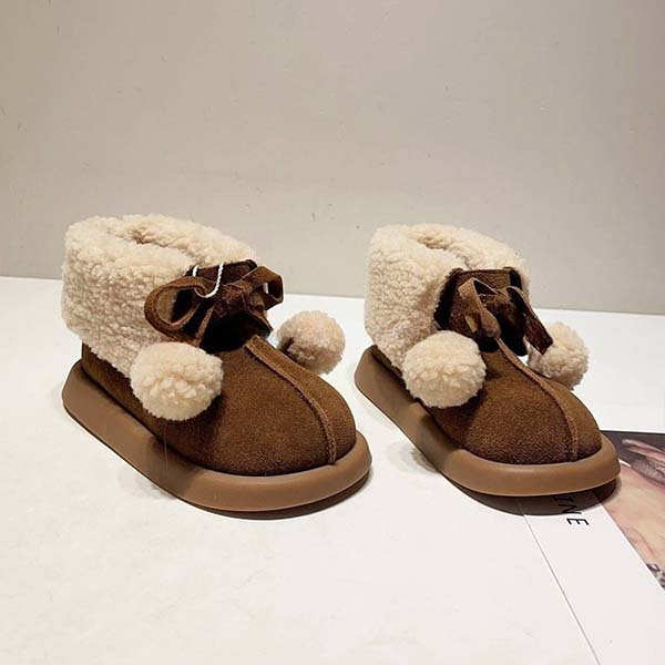 ムートンブーツ キッズ 裏起毛 子供 靴 女の子 男の子 ジュニア シューズ ショートブーツ ベビー 赤ち..