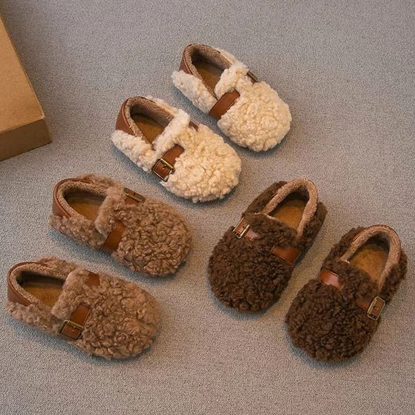 ベビーシューズ 裏起毛 子供 靴 キッズ 女の子 男の子 シューズ ボア おしゃれ 可愛い 防寒 暖かい キ..