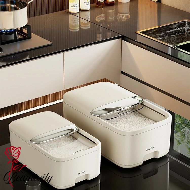 食品用の米びつ、シールカバー防虫防塵、米の密封ケースです、小麦粉貯蔵タンクです、大容量設計です、..