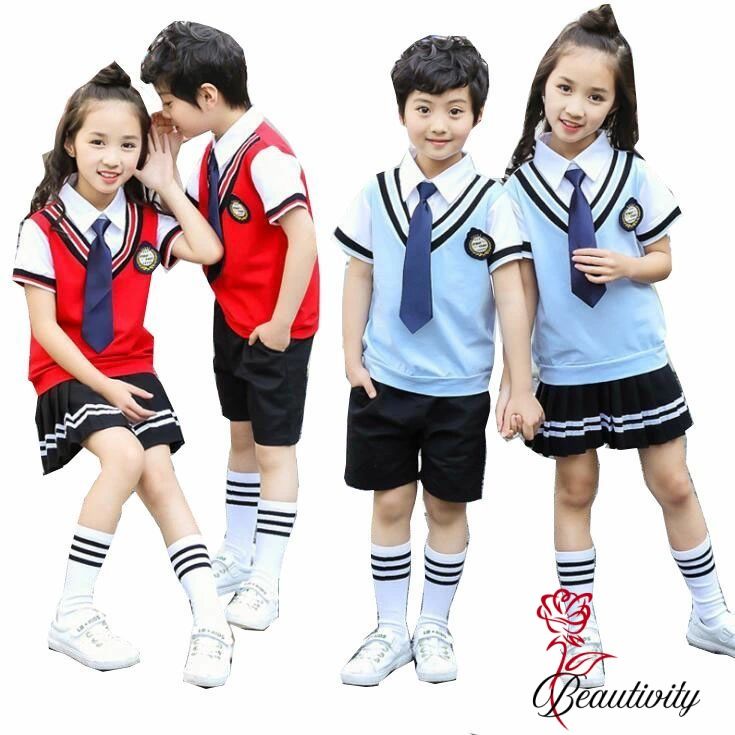 子供服 小学生 ジュニア マリン風 学園服 キッズ制服 男の子 女の子 上下セット 制服 通園 通学 舞台男女お揃い衣装 ピアノ発表会 合唱団服 キッズセーラー服 フィックベストTシャツ