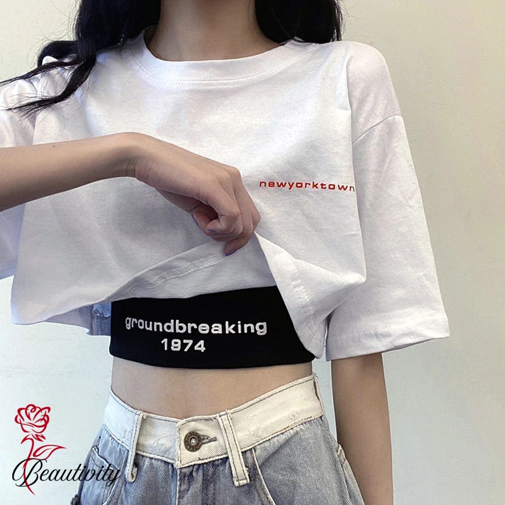 乐天商城 - ヘソ出しtシャツ タンクトップ 韓国 点セット トップス 春夏 ショート丈tシャツ 半袖 セットアップ レディース カジュアル アンサンブル DANME