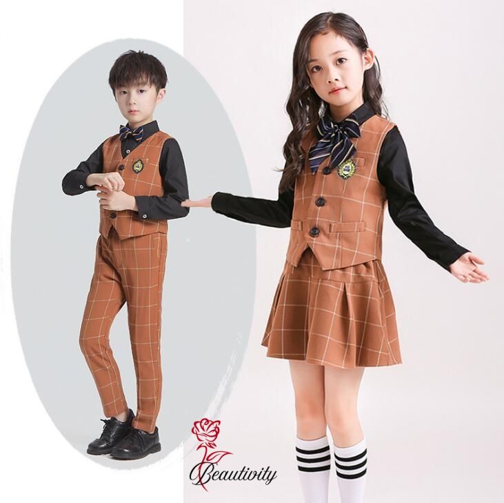 子供 フォーマルスーツ 男の子 パンツセット 女の子 スカートセット 入学式 スーツ チェック柄スーツ キッズ ピアノ 発表会 演奏会 卒業式 合唱団体服 子供服 学園 園服 七五三