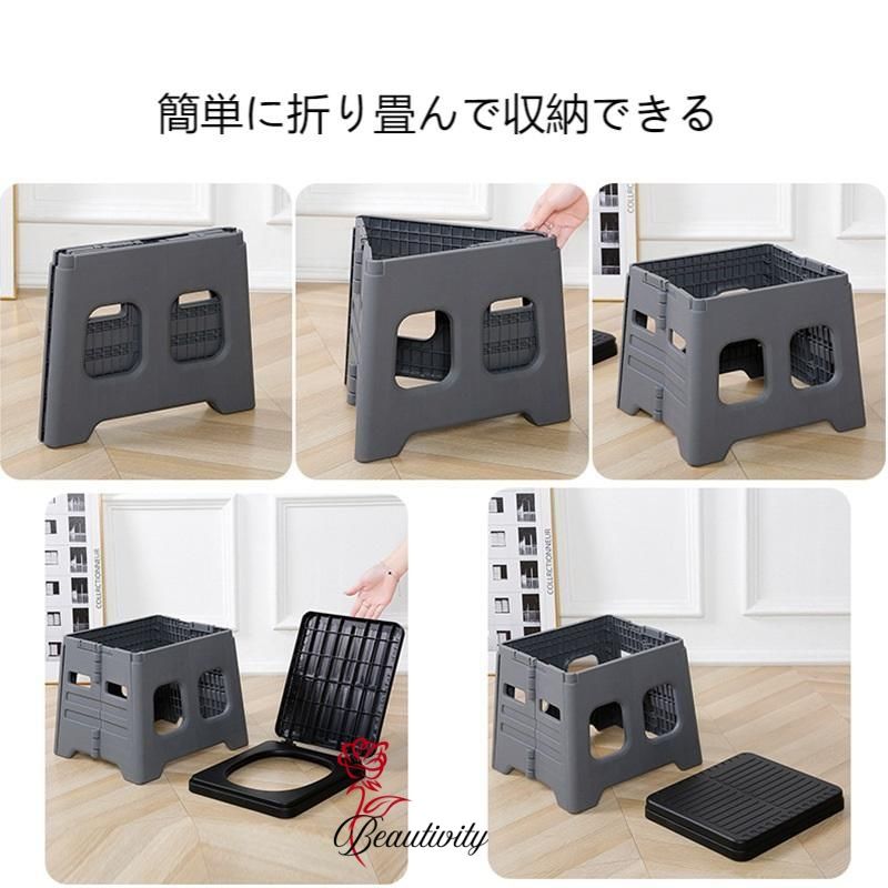 簡易トイレ 日常は踏み台に ポータブルトイレ 携帯トイレ 耐荷重150kg 防災もアウトド ポータブルトイレ 防災トイレ 災害用 非常用 防災グッズ 折りたたみ 組み立て簡単 軽量 キャンプ 多機能ポータブルトイレ 仮設トイレ 折りたたみトイレ 断水時 介護用 beautivity-10011806 beautivity サンプル画像3